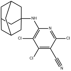 6-(1-adamantylamino)-2,4,5-trichloronicotinonitrile Struktur