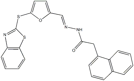 N'-{[5-(1,3-benzothiazol-2-ylsulfanyl)-2-furyl]methylene}-2-(1-naphthyl)acetohydrazide Struktur