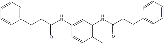 N-{2-methyl-5-[(3-phenylpropanoyl)amino]phenyl}-3-phenylpropanamide Struktur