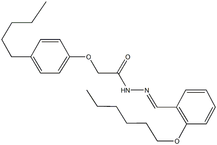 N'-[2-(hexyloxy)benzylidene]-2-(4-pentylphenoxy)acetohydrazide Struktur