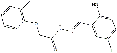 N'-(2-hydroxy-5-iodobenzylidene)-2-(2-methylphenoxy)acetohydrazide Struktur