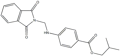 isobutyl 4-{[(1,3-dioxo-1,3-dihydro-2H-isoindol-2-yl)methyl]amino}benzoate Struktur