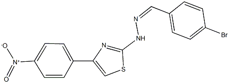 4-bromobenzaldehyde (4-{4-nitrophenyl}-1,3-thiazol-2-yl)hydrazone Struktur