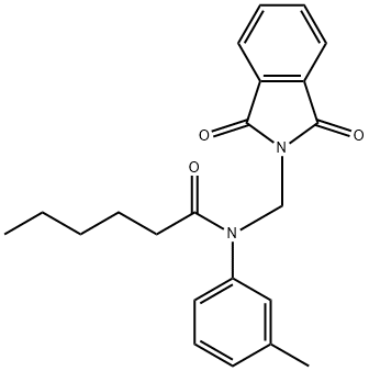 N-[(1,3-dioxo-1,3-dihydro-2H-isoindol-2-yl)methyl]-N-(3-methylphenyl)hexanamide Struktur