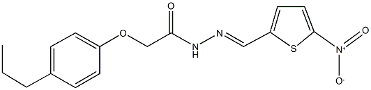 N'-({5-nitro-2-thienyl}methylene)-2-(4-propylphenoxy)acetohydrazide Struktur