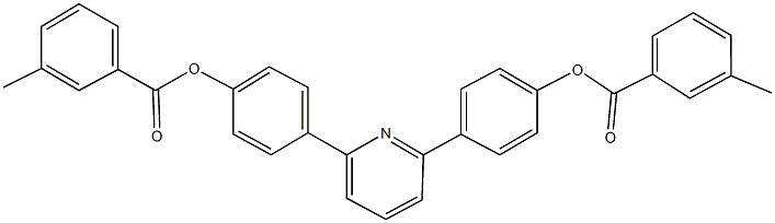 4-(6-{4-[(3-methylbenzoyl)oxy]phenyl}-2-pyridinyl)phenyl 3-methylbenzoate Struktur