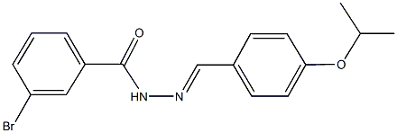 3-bromo-N'-(4-isopropoxybenzylidene)benzohydrazide Struktur