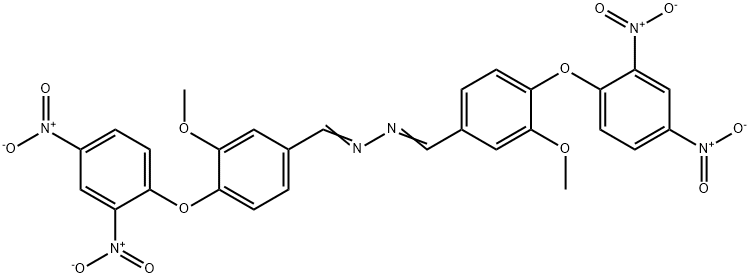 4-{2,4-bisnitrophenoxy}-3-methoxybenzaldehyde (4-{2,4-bisnitrophenoxy}-3-methoxybenzylidene)hydrazone Struktur