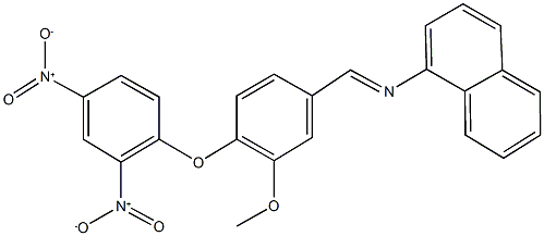 N-[4-(2,4-dinitrophenoxy)-3-methoxybenzylidene]-1-naphthalenamine Struktur