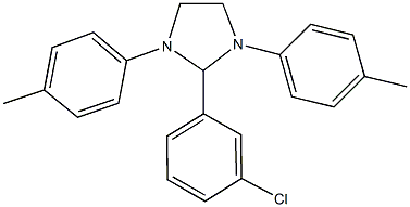 2-(3-chlorophenyl)-1,3-bis(4-methylphenyl)imidazolidine Struktur