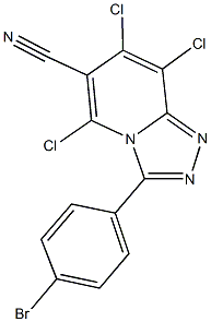 3-(4-bromophenyl)-5,7,8-trichloro[1,2,4]triazolo[4,3-a]pyridine-6-carbonitrile Struktur