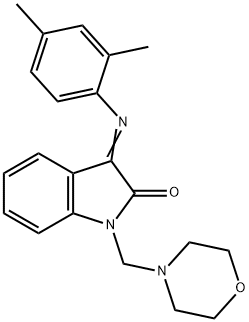 3-[(2,4-dimethylphenyl)imino]-1-(4-morpholinylmethyl)-1,3-dihydro-2H-indol-2-one Struktur