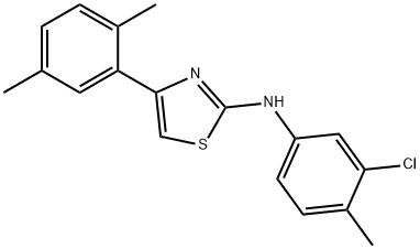 N-(3-chloro-4-methylphenyl)-4-(2,5-dimethylphenyl)-1,3-thiazol-2-amine Struktur