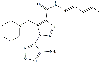 1-(4-amino-1,2,5-oxadiazol-3-yl)-N'-(2-butenylidene)-5-(4-morpholinylmethyl)-1H-1,2,3-triazole-4-carbohydrazide Struktur