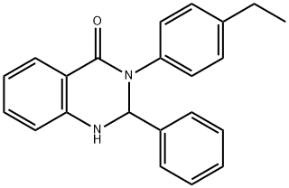 3-(4-ethylphenyl)-2-phenyl-2,3-dihydro-4(1H)-quinazolinone Struktur