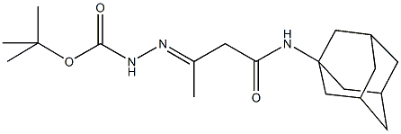 tert-butyl 2-[3-(1-adamantylamino)-1-methyl-3-oxopropylidene]hydrazinecarboxylate Struktur