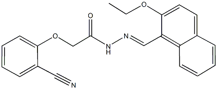 2-(2-cyanophenoxy)-N'-[(2-ethoxy-1-naphthyl)methylene]acetohydrazide Struktur