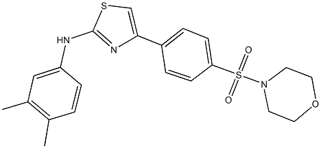 N-(3,4-dimethylphenyl)-4-[4-(4-morpholinylsulfonyl)phenyl]-1,3-thiazol-2-amine Struktur