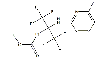 ethyl 2,2,2-trifluoro-1-[(6-methyl-2-pyridinyl)amino]-1-(trifluoromethyl)ethylcarbamate Struktur