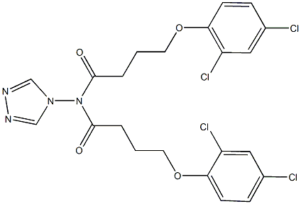 4-(2,4-dichlorophenoxy)-N-[4-(2,4-dichlorophenoxy)butanoyl]-N-(4H-1,2,4-triazol-4-yl)butanamide Struktur