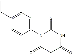 1-(4-ethylphenyl)-2-thioxodihydro-4,6(1H,5H)-pyrimidinedione Struktur