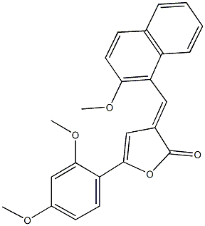 5-(2,4-dimethoxyphenyl)-3-[(2-methoxy-1-naphthyl)methylene]-2(3H)-furanone Struktur