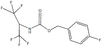 4-fluorobenzyl 2,2,2-trifluoro-1-(trifluoromethyl)ethylcarbamate Struktur