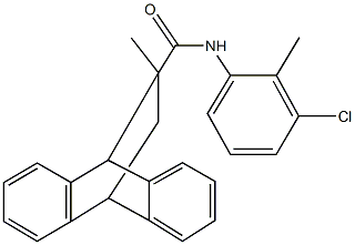 N-(3-chloro-2-methylphenyl)-15-methyltetracyclo[6.6.2.0~2,7~.0~9,14~]hexadeca-2,4,6,9,11,13-hexaene-15-carboxamide Struktur