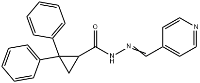 2,2-diphenyl-N'-(4-pyridinylmethylene)cyclopropanecarbohydrazide Struktur