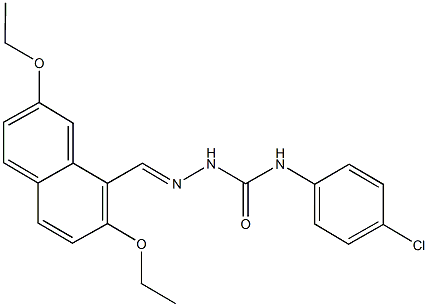 2,7-diethoxy-1-naphthaldehyde N-(4-chlorophenyl)semicarbazone Struktur