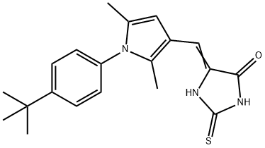 5-{[1-(4-tert-butylphenyl)-2,5-dimethyl-1H-pyrrol-3-yl]methylene}-2-thioxo-4-imidazolidinone Struktur