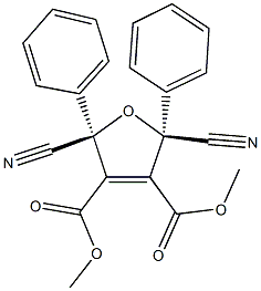 dimethyl 2,5-dicyano-2,5-diphenyl-2,5-dihydro-3,4-furandicarboxylate Struktur