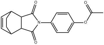 4-(3,5-dioxo-4-azatricyclo[5.2.2.0~2,6~]undec-8-en-4-yl)phenyl acetate Struktur