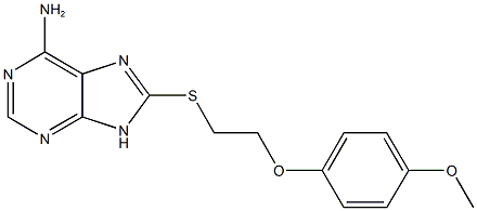 8-{[2-(4-methoxyphenoxy)ethyl]sulfanyl}-9H-purin-6-ylamine Struktur