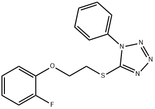 5-{[2-(2-fluorophenoxy)ethyl]sulfanyl}-1-phenyl-1H-tetraazole Struktur