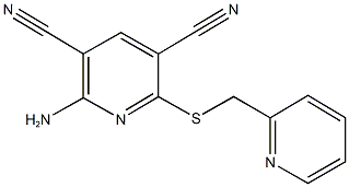 2-amino-6-[(2-pyridinylmethyl)sulfanyl]-3,5-pyridinedicarbonitrile Struktur