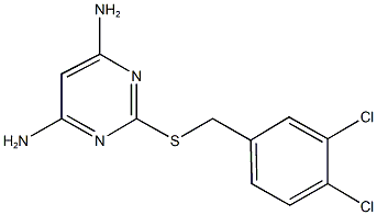 2-[(3,4-dichlorobenzyl)sulfanyl]-4,6-pyrimidinediamine Struktur