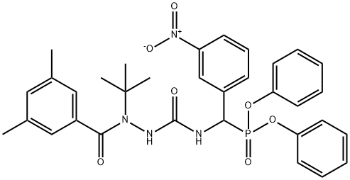 diphenyl ({[2-tert-butyl-2-(3,5-dimethylbenzoyl)hydrazino]carbonyl}amino){3-nitrophenyl}methylphosphonate Struktur