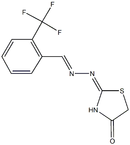 2-(trifluoromethyl)benzaldehyde (4-oxo-1,3-thiazolidin-2-ylidene)hydrazone Struktur