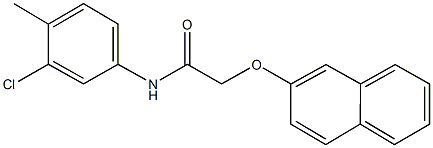 N-(3-chloro-4-methylphenyl)-2-(2-naphthyloxy)acetamide Struktur