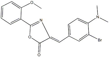 4-[3-bromo-4-(dimethylamino)benzylidene]-2-(2-methoxyphenyl)-1,3-oxazol-5(4H)-one Struktur