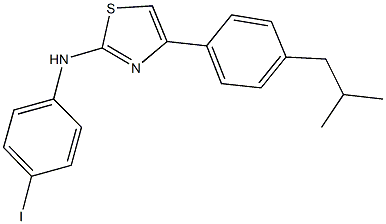 N-(4-iodophenyl)-4-(4-isobutylphenyl)-1,3-thiazol-2-amine Struktur