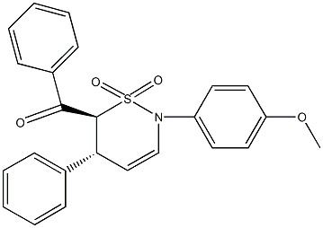 [2-(4-methoxyphenyl)-1,1-dioxido-5-phenyl-5,6-dihydro-2H-1,2-thiazin-6-yl](phenyl)methanone Struktur