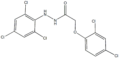 2-(2,4-dichlorophenoxy)-N'-(2,4,6-trichlorophenyl)acetohydrazide Struktur