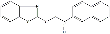 2-(1,3-benzothiazol-2-ylsulfanyl)-1-(2-naphthyl)ethanone Struktur