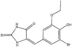 5-(3-bromo-5-ethoxy-4-hydroxybenzylidene)-2-thioxo-4-imidazolidinone Struktur