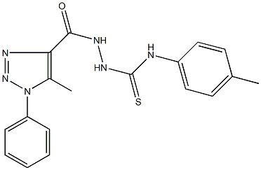 N-(4-methylphenyl)-2-[(5-methyl-1-phenyl-1H-1,2,3-triazol-4-yl)carbonyl]hydrazinecarbothioamide Struktur