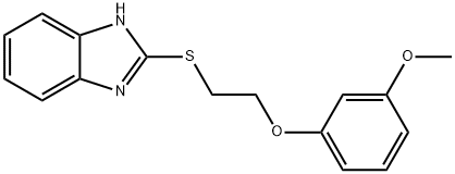 2-{[2-(3-methoxyphenoxy)ethyl]sulfanyl}-1H-benzimidazole Struktur