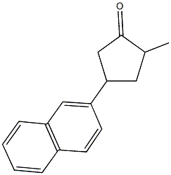 2-methyl-4-(2-naphthyl)cyclopentanone Struktur