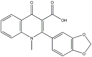 2-(1,3-benzodioxol-5-yl)-1-methyl-4-oxo-1,4-dihydro-3-quinolinecarboxylic acid Struktur